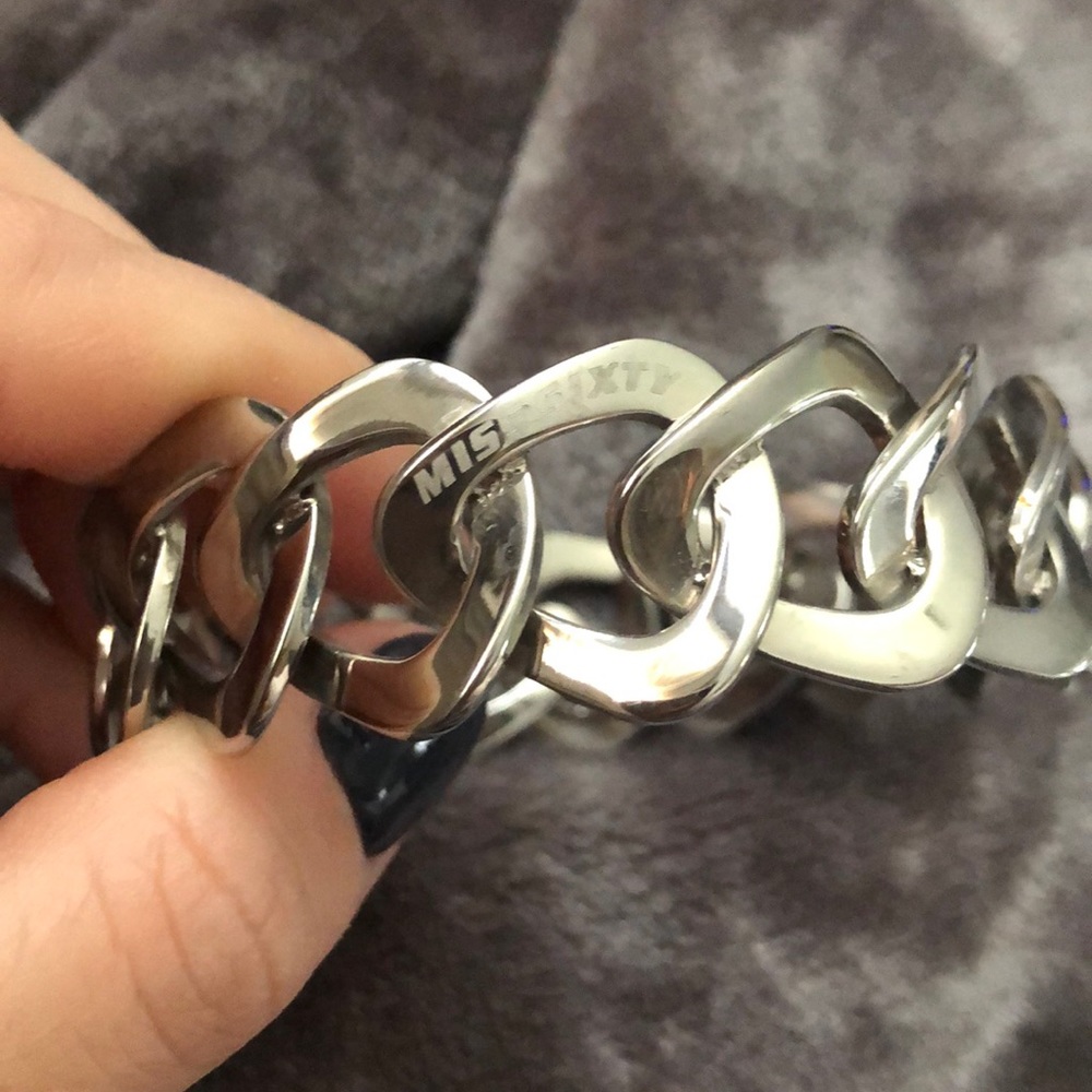 Miss sixty silver cuff bracelet.